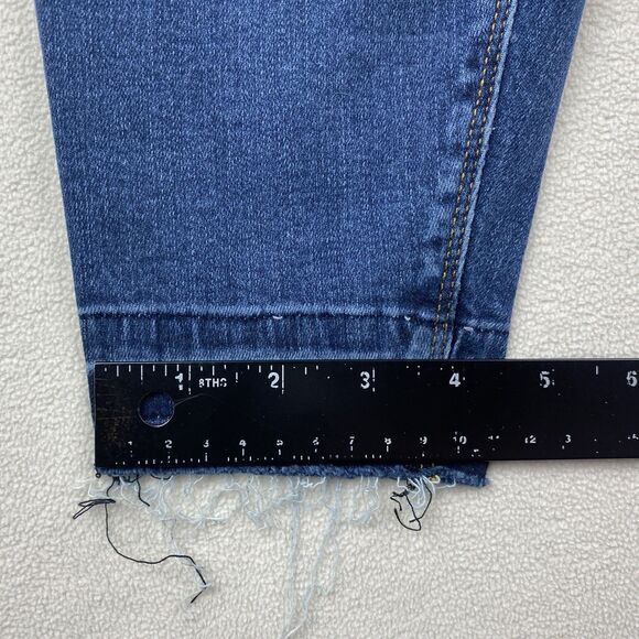 Spanx XL Pull On Skinny Jeans Distressed Dark Wash High Rise Stretch Denim Pants - Picture 7 of 16